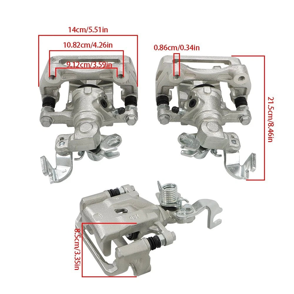 Brake Calipers Pair Rear for Mazda 6, Mercury Milan, Ford Fusion, Lincoln MKZ (2006–2012)