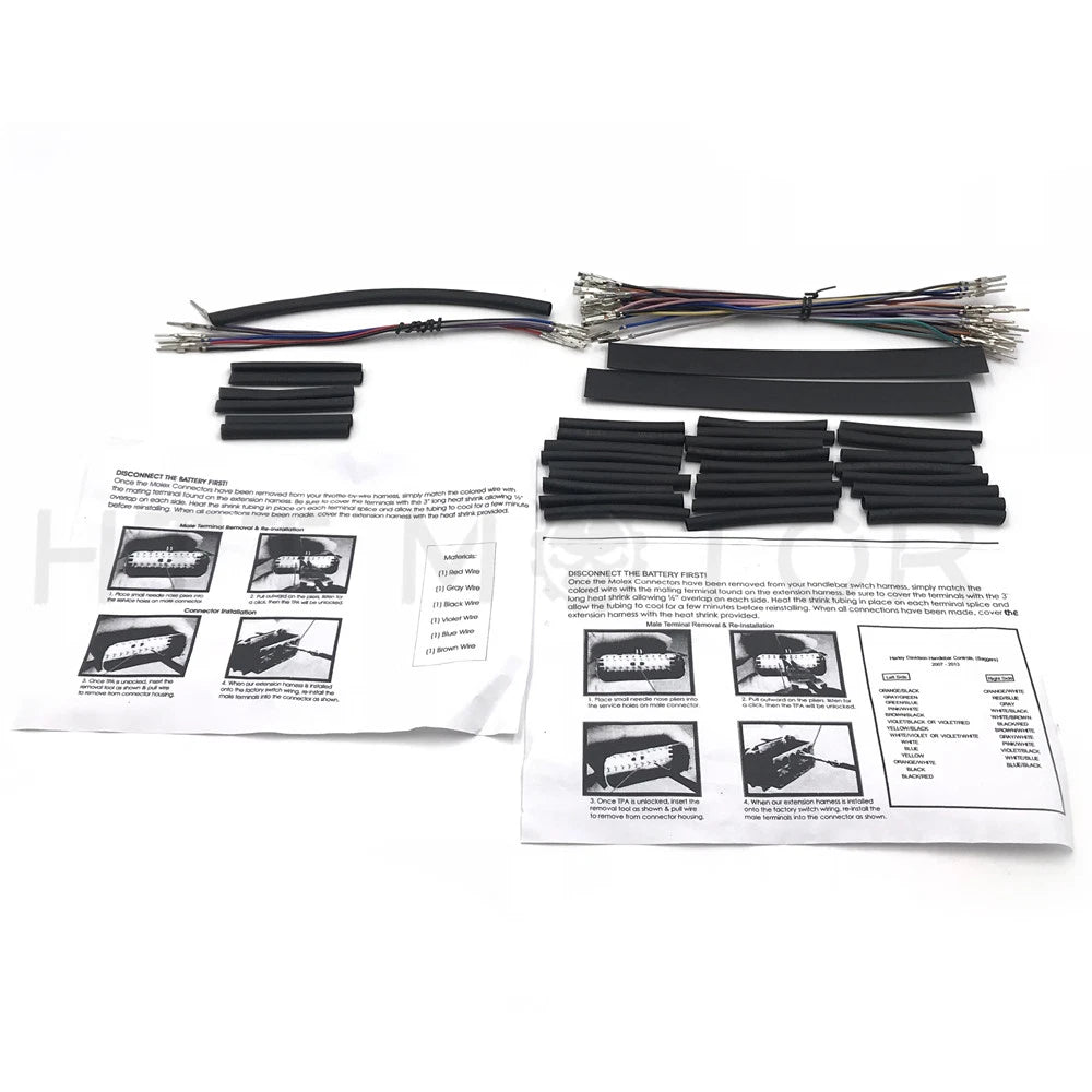 Handlebar Wiring Harness 8" Extension Kit for Harley Touring (2009–2023)