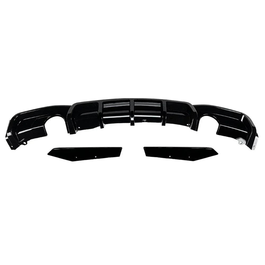 3 x Glossy Black Rear Splitter Lip for BMW 3-Series F30 F31 F35 M-Sport (2012-2019)