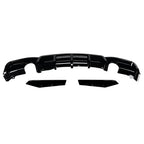 3 x Glossy Black Rear Splitter Lip for BMW 3-Series F30 F31 F35 M-Sport (2012-2019)