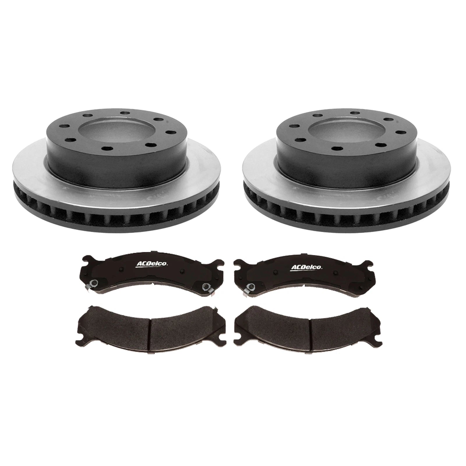 Front Brake Kit Set of 2 Disc Rotors Pads for Cadillac DeVille (1994–1999)