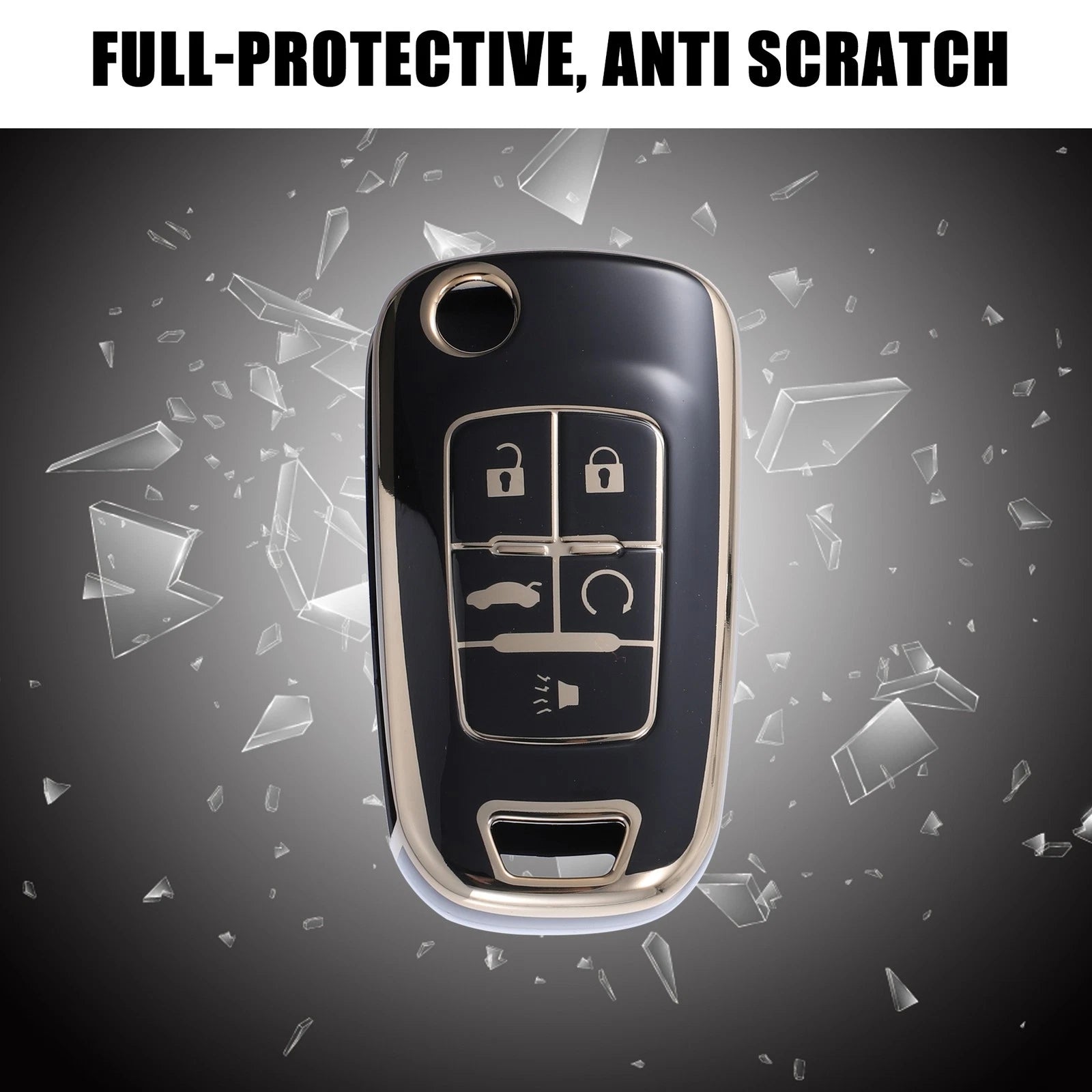TPU Smart Key Fob Cover Kit for Chevrolet Equinox Camaro Cruze (2010–2023)