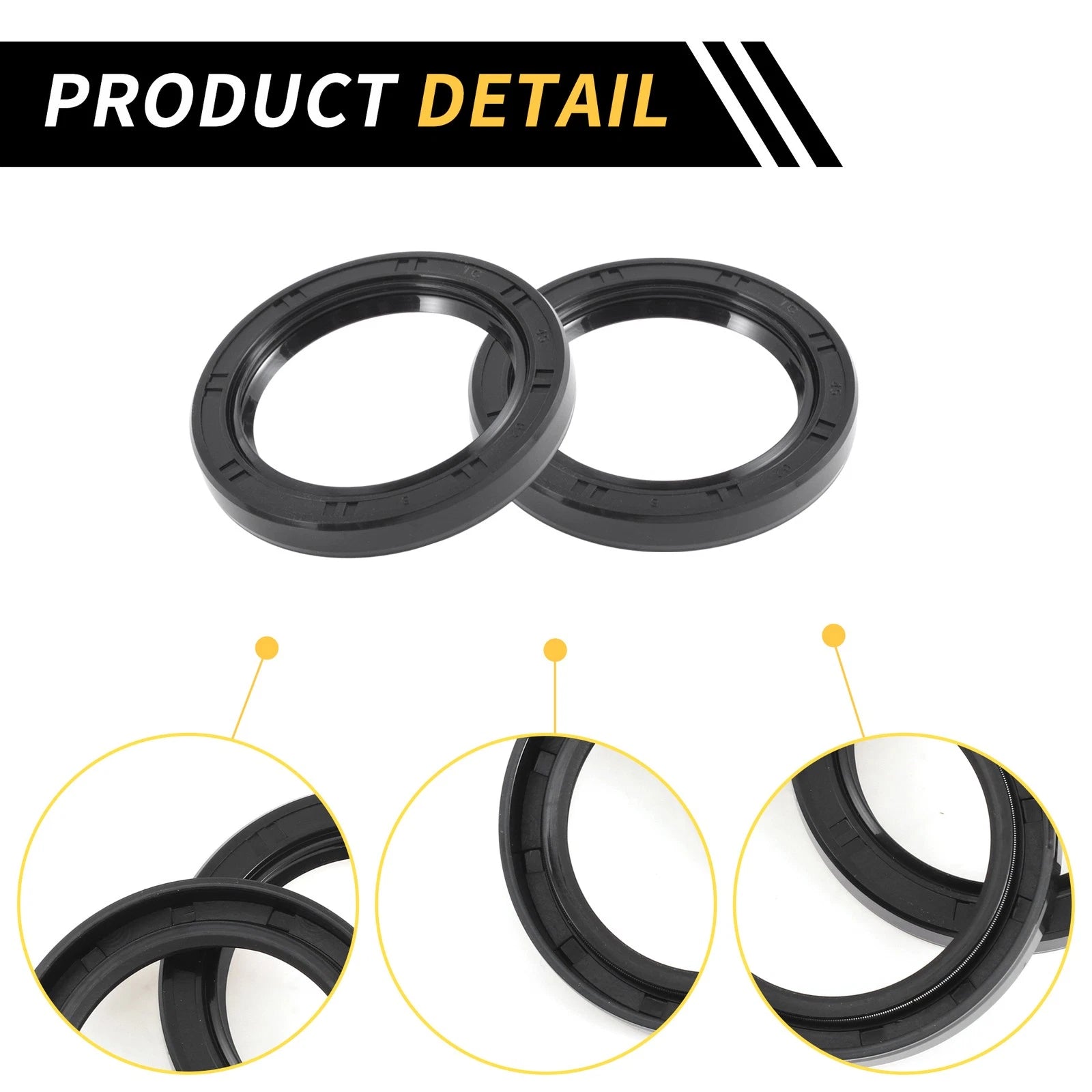 Set of 5 Oil Seal Rotary Shaft Seals NBR Rubber 45x62x8mm