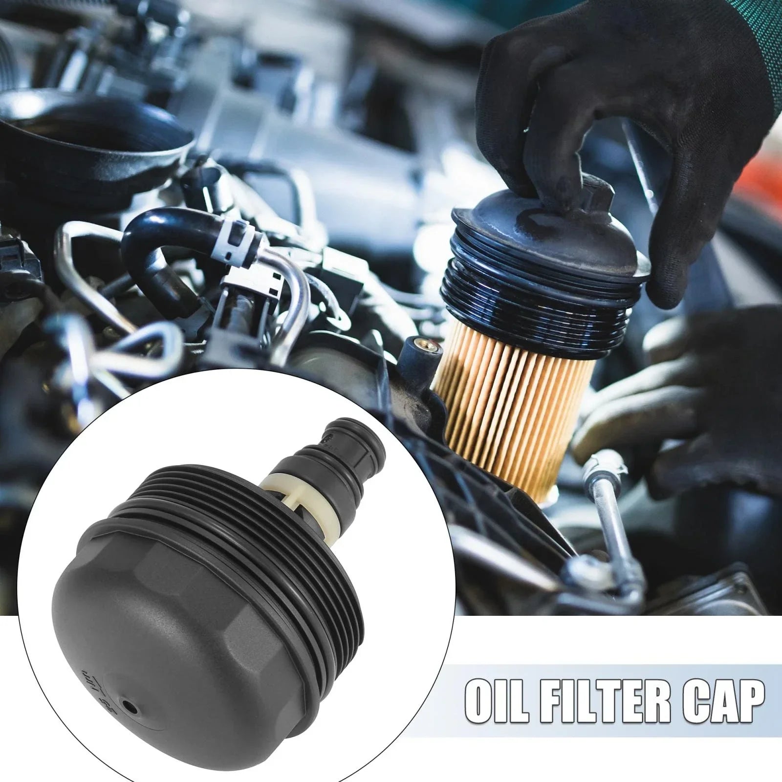 Oil Filter Cap Assembly Housing for BMW E46 E60N E61N E81 E82 (1998 - 2013)