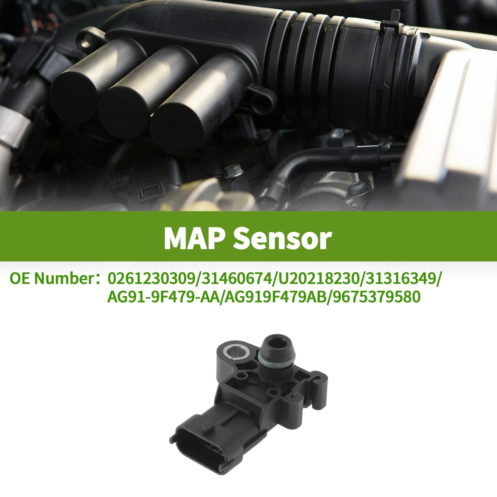 MAP Sensor No.0261230309 for Ford Fiesta 1.6 EcoBoost (2011–2017)