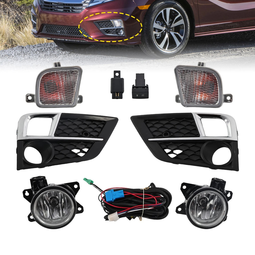 Set of 2 Front Bumper Fog Lights for Honda Odyssey (2018–2020)