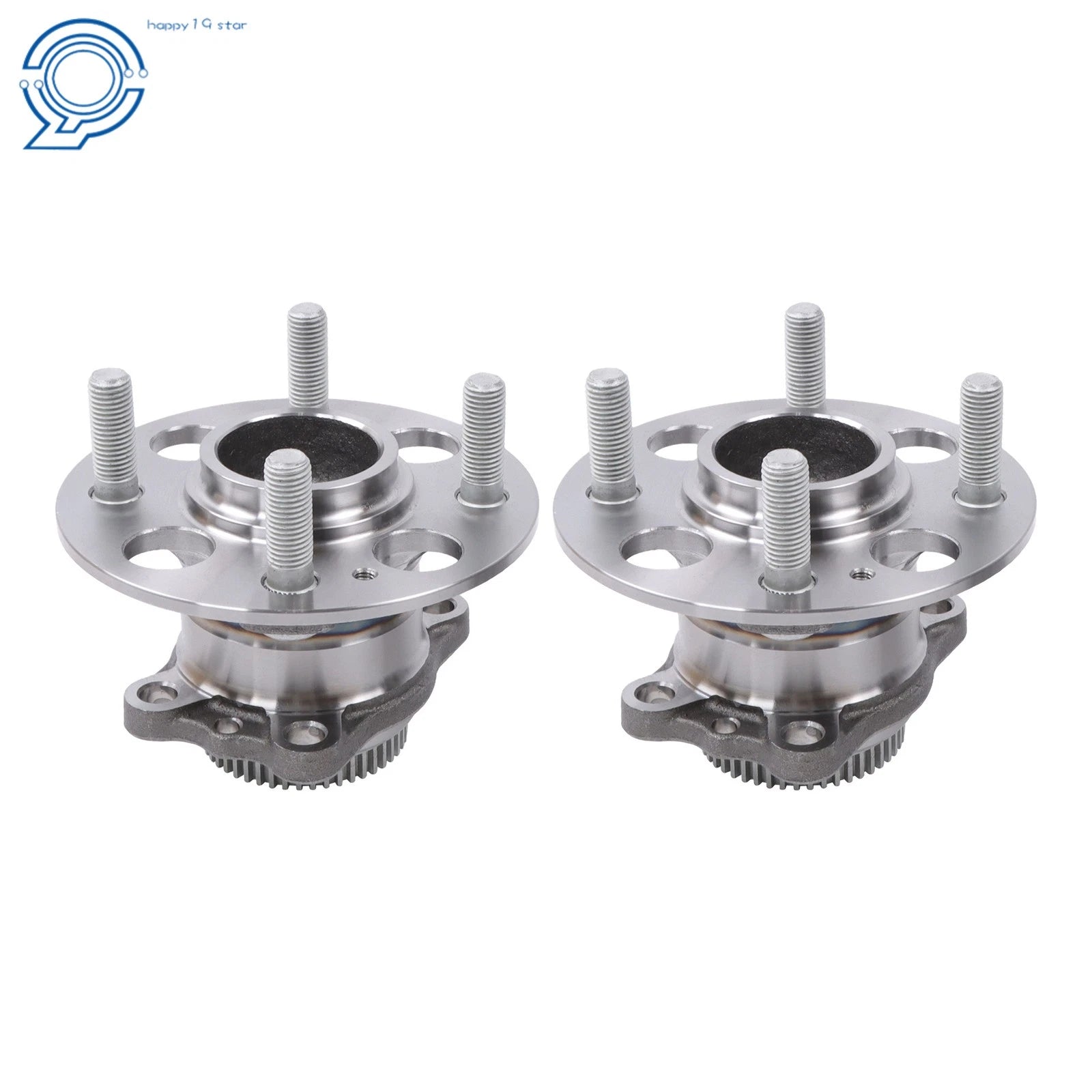 Pair Rear Wheel Bearings & Hubs for Hyundai Accent, Kia Rio (2012–2017)