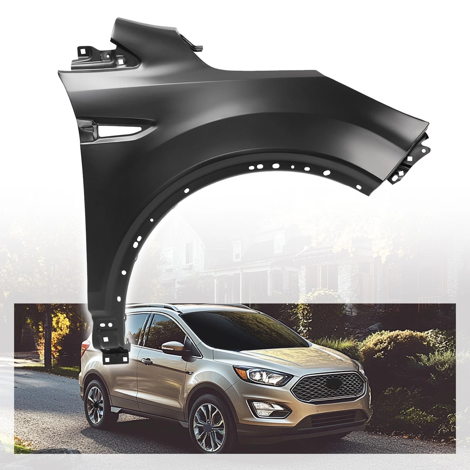 Front Passenger Right Side Steel Fender for Ford Escape S SE Titanium (2013–2019)