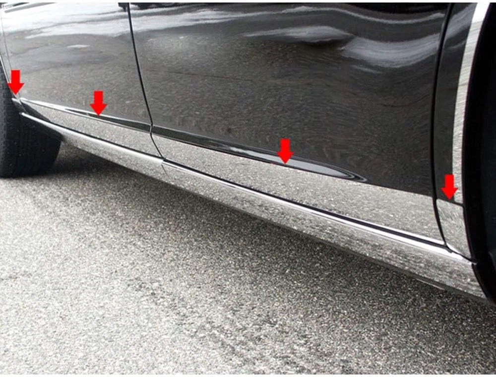 8p Luxury FX Chrome 2-2 9/16' Rocker Panel Molding for 06-11 Buick Lucerne