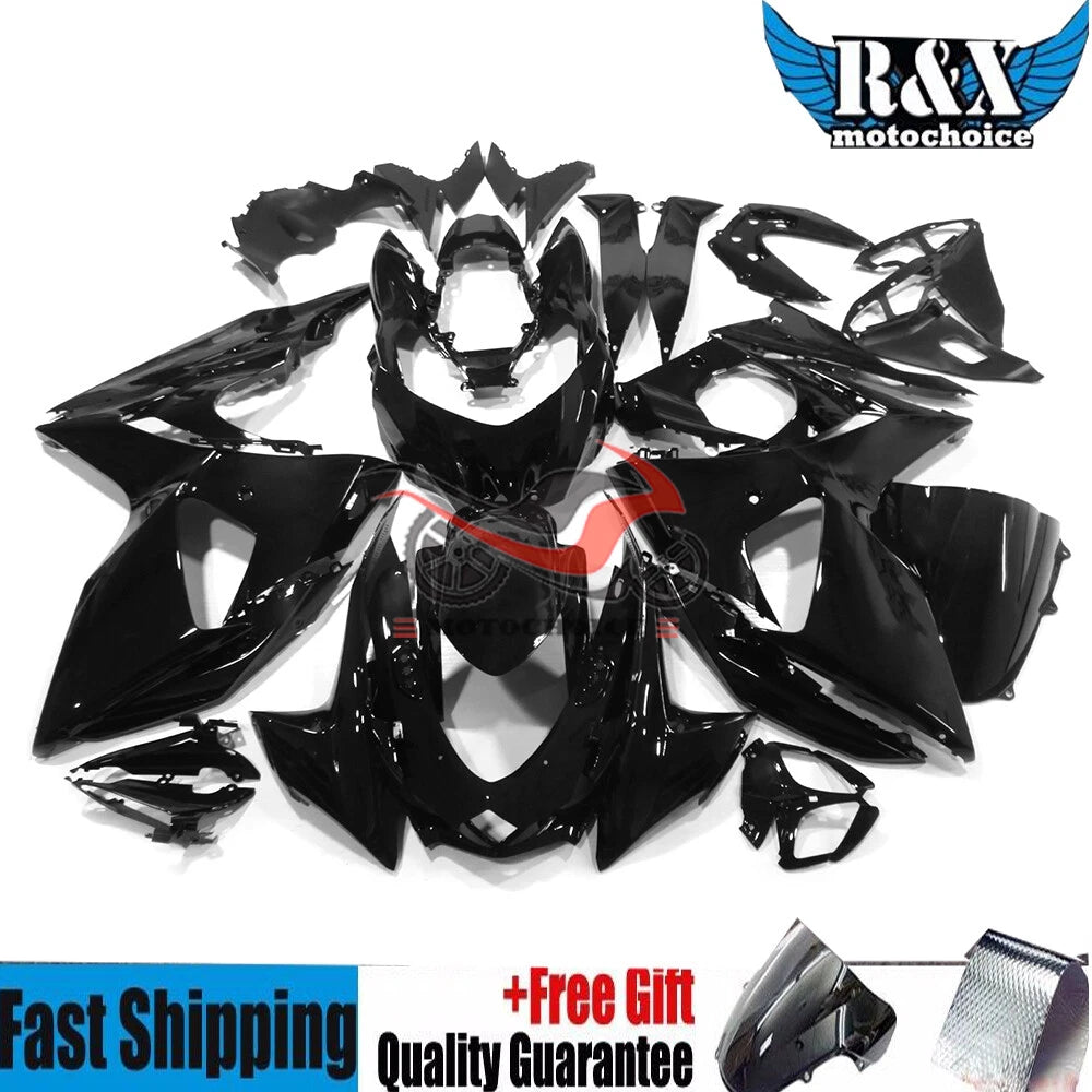 Fairing Kit for Suzuki GSXR1000 (2009–2016) - Gloss Black, ABS Injection