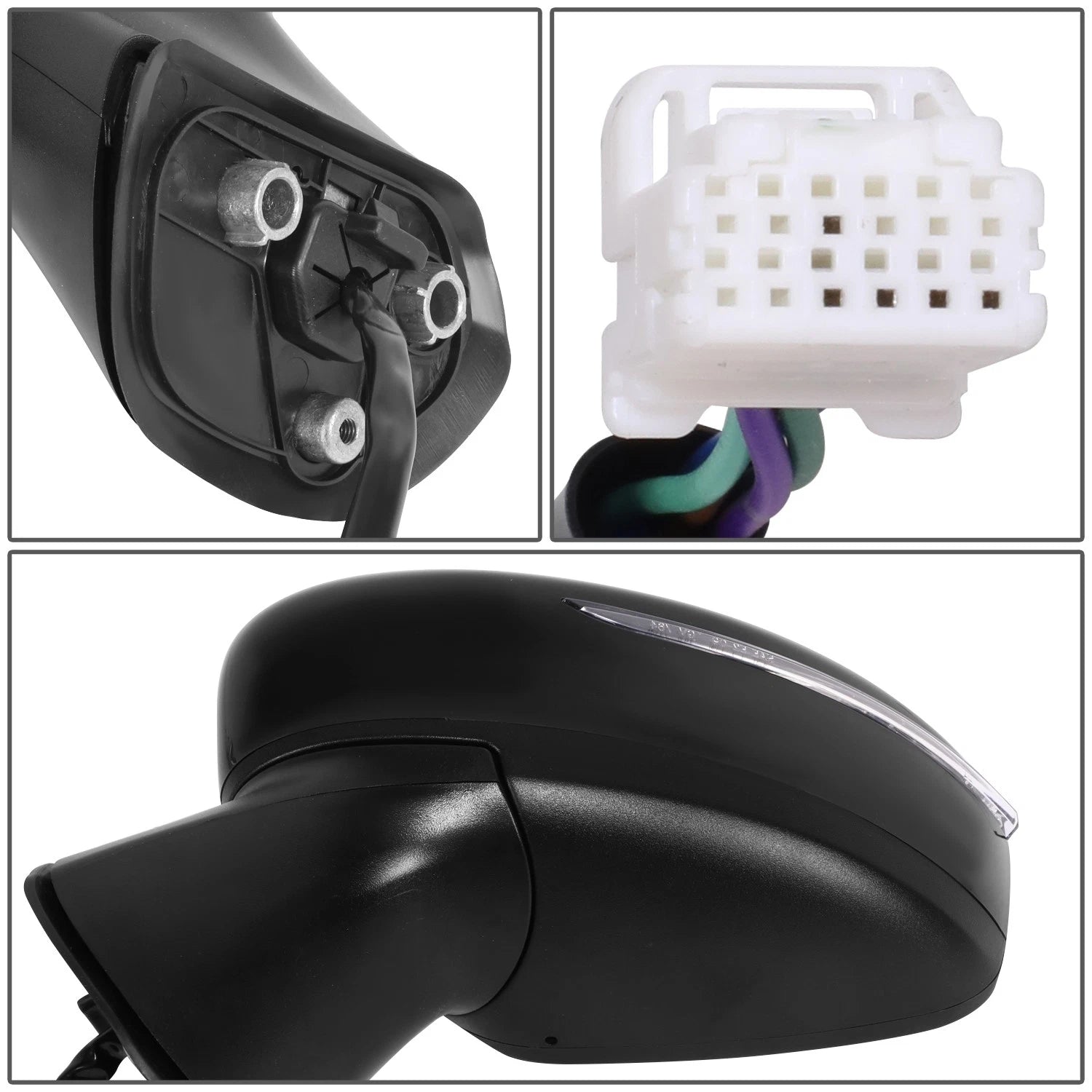 Powered Heated Side Rear View Door Mirror for Saturn Aura (2007–2009)