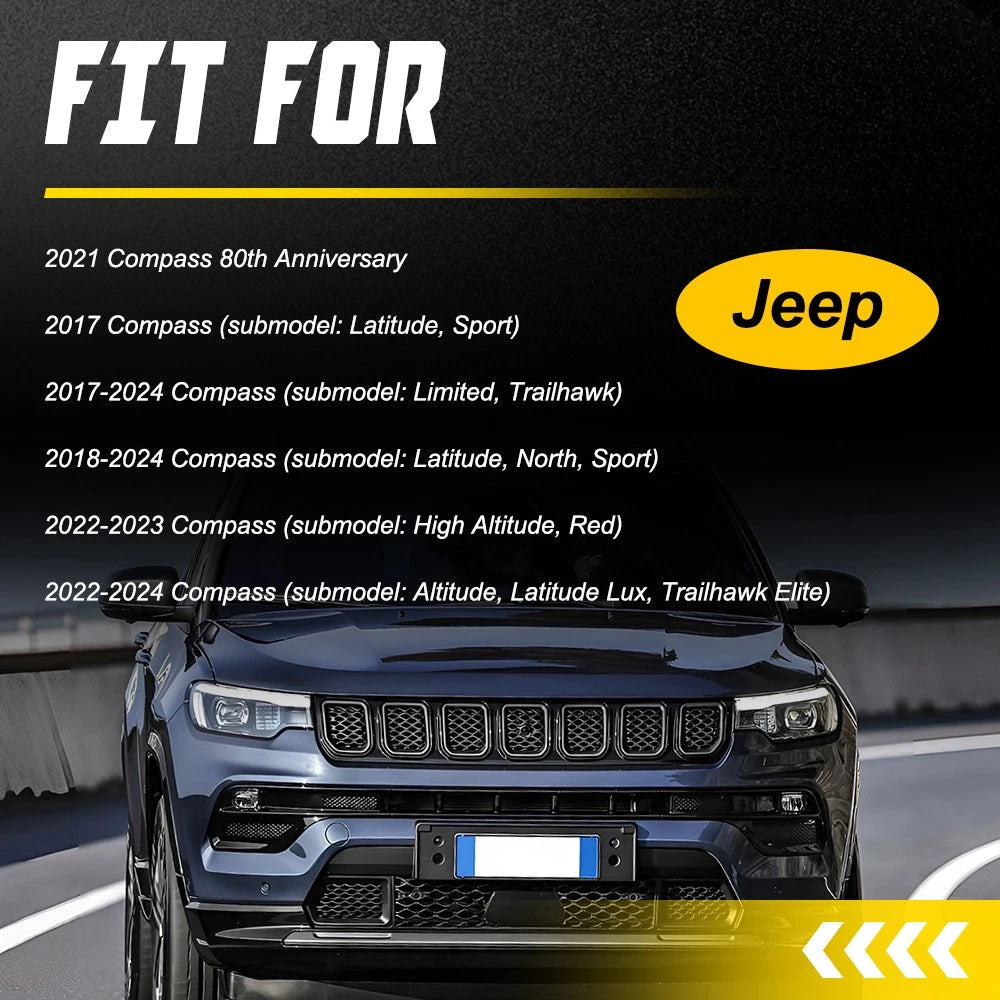 Set of 2 Bumper Brackets for Jeep Compass (2017-2024) Front Left & Right