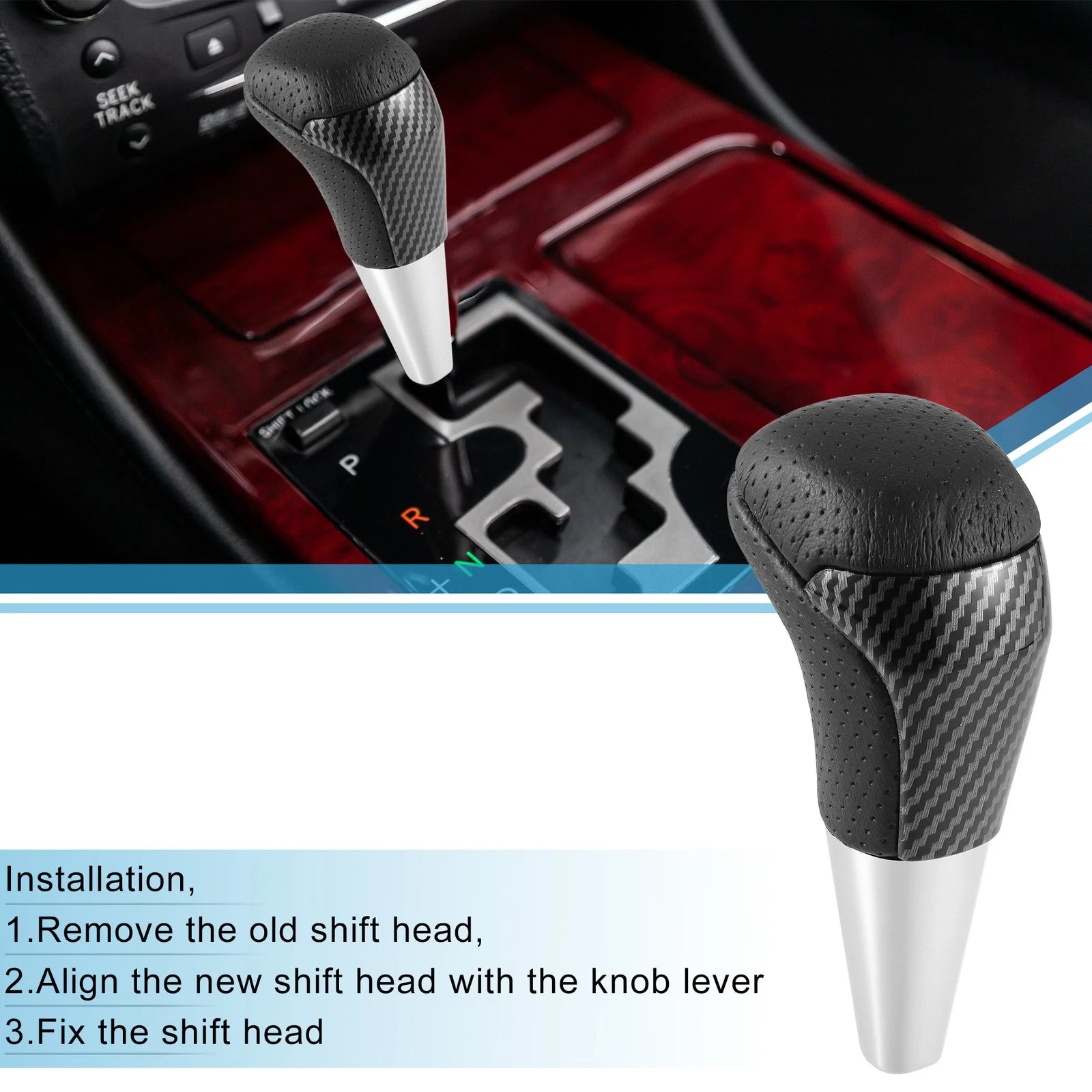 Automatic Gear Shift Knob for Toyota Land Cruiser (2016–2021) Black