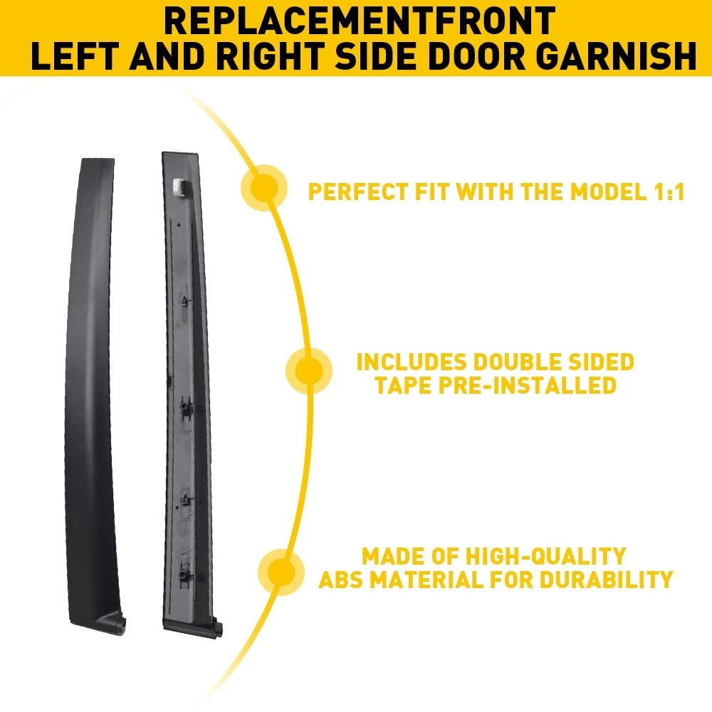 Set of 2 Side Door Garnish Trim Pillar Sash for Honda Civic (1992–1995)