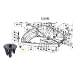OMC Johnson Evinrude Water Spray Nipple for Motor Cover (321885, 0321885)
