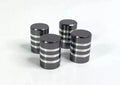 Tire Valve Stem Air Caps Set of 4 for Grey Billet Aluminum Truck ATV (—)