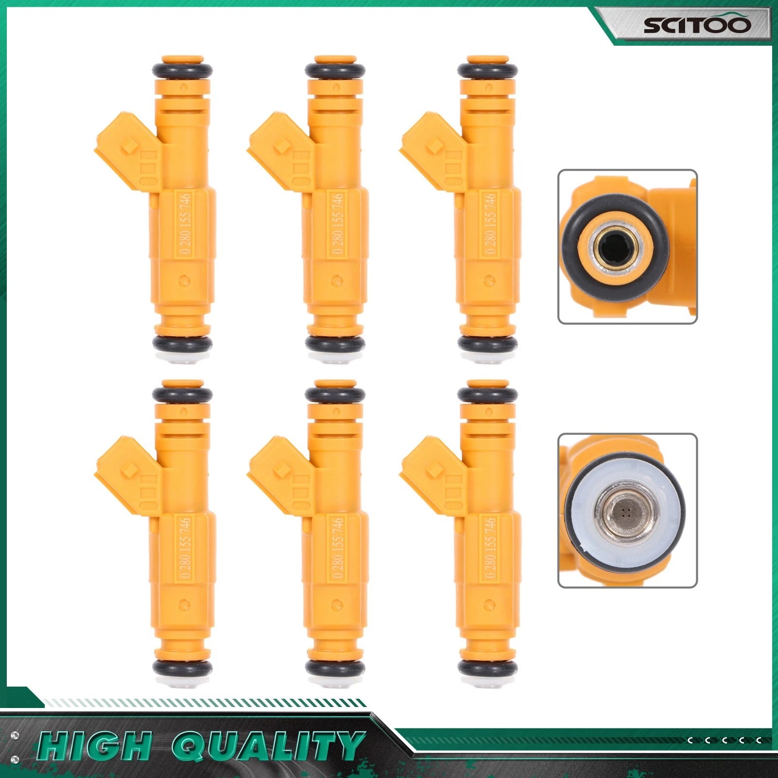 Set of 6 Fuel Injectors for Volvo 850 S70 V70 (1995–1998) 9454555