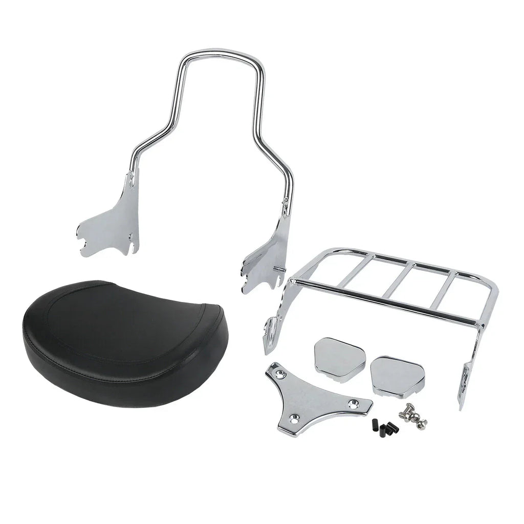 Chrome Sissy Bar Luggage Rack Docking Kit for Harley Touring (1997-2008)