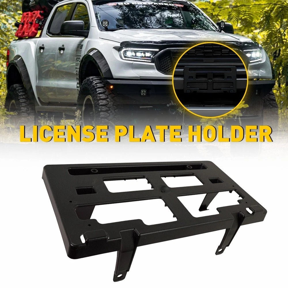 Front License Plate Bracket Holder Frame for Ford Ranger (2019–2022) EXV