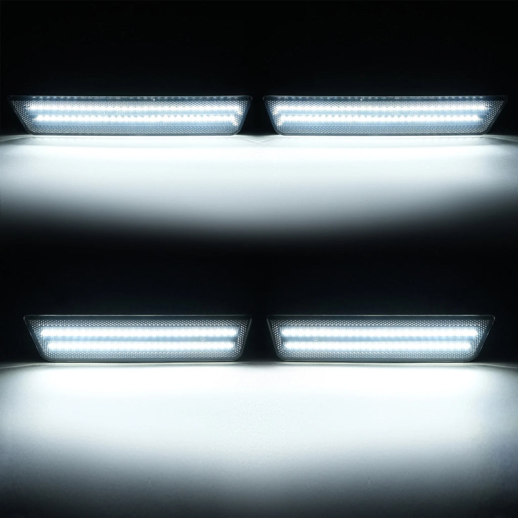 Set of 4 Smoked Bumper Side Marker Lights for Dodge Challenger/Charger (2008–2014)