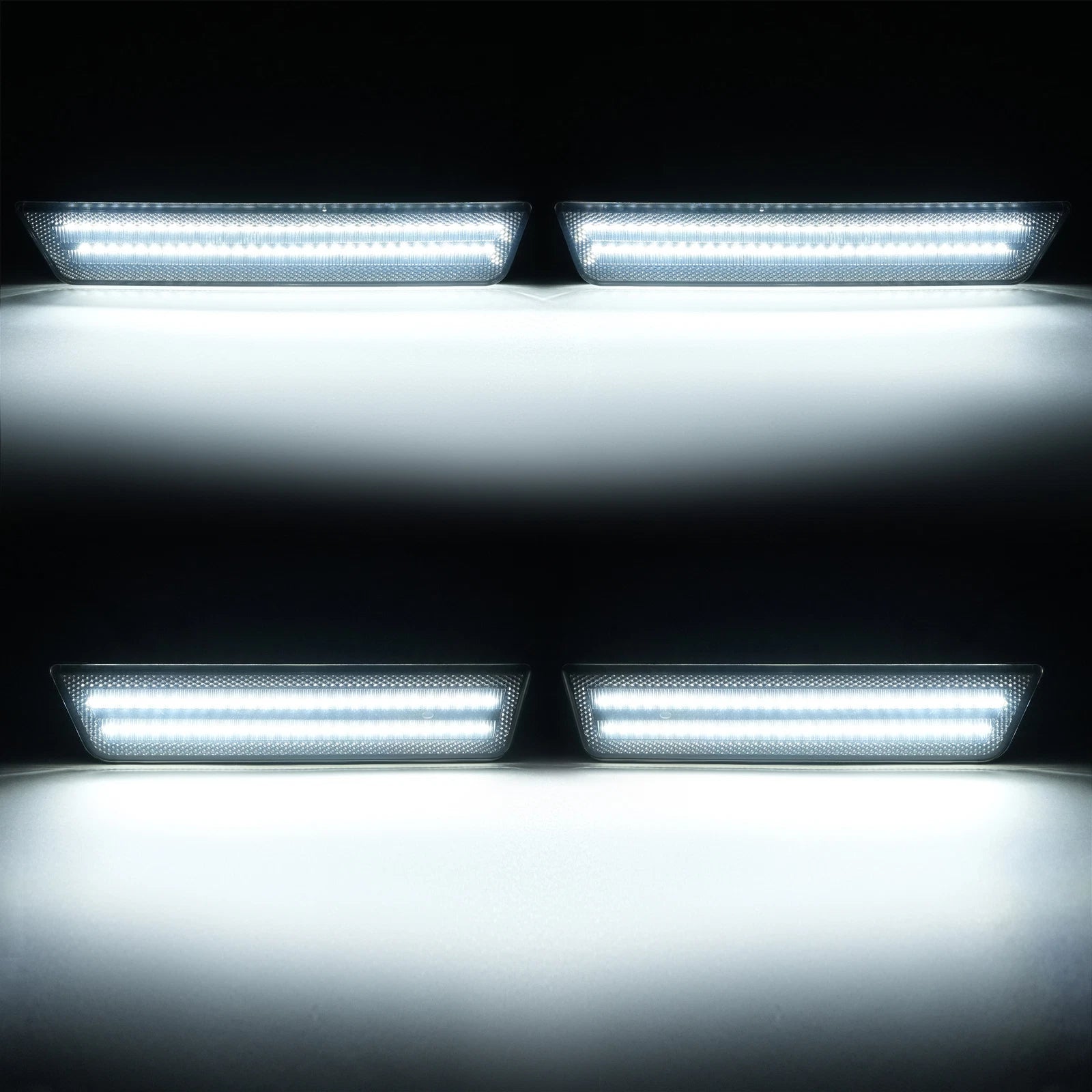 Set of 4 Smoked Bumper Side Marker Lights for Dodge Challenger/Charger (2008–2014)