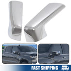 Set of 2 Chrome Top Half Mirror Covers for Chevy Silverado/GMC Sierra 1500 (2019–2024)