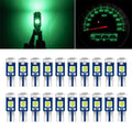 20pcs T5 Green 3030 LED Dash Light Bulbs for Speedometer Gauge Cluster