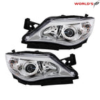 Set of Chrome Housing Headlights for Subaru Impreza (2008–2011)