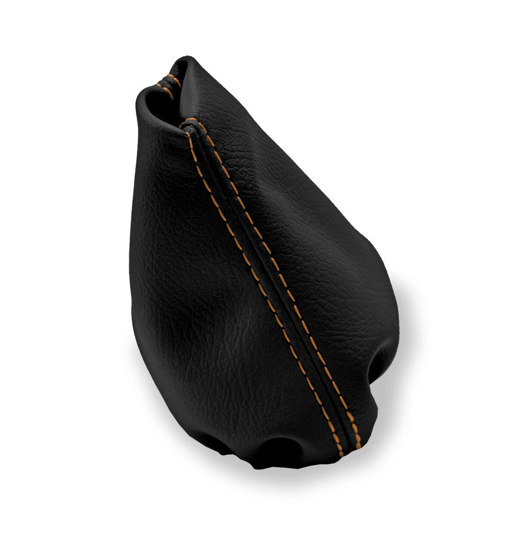 Leather Manual Shift Boot Cover for BMW E21 E12 (1975–1984) Black Orange Stitch