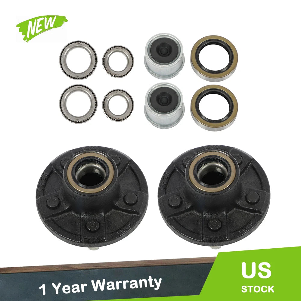 2X Trailer Idler Hub Kits for 3500 lbs Axle (5 on 4.5")