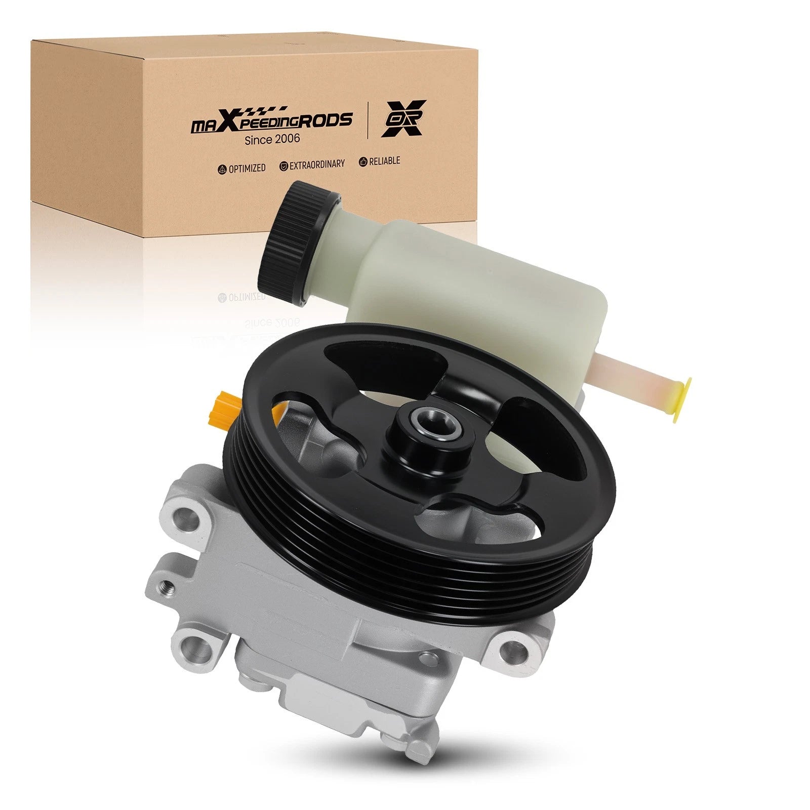 Power Steering Pump w/Pulley for Ford Fusion Milan 2.3L (2006–2009) 6E5Z3A696AB