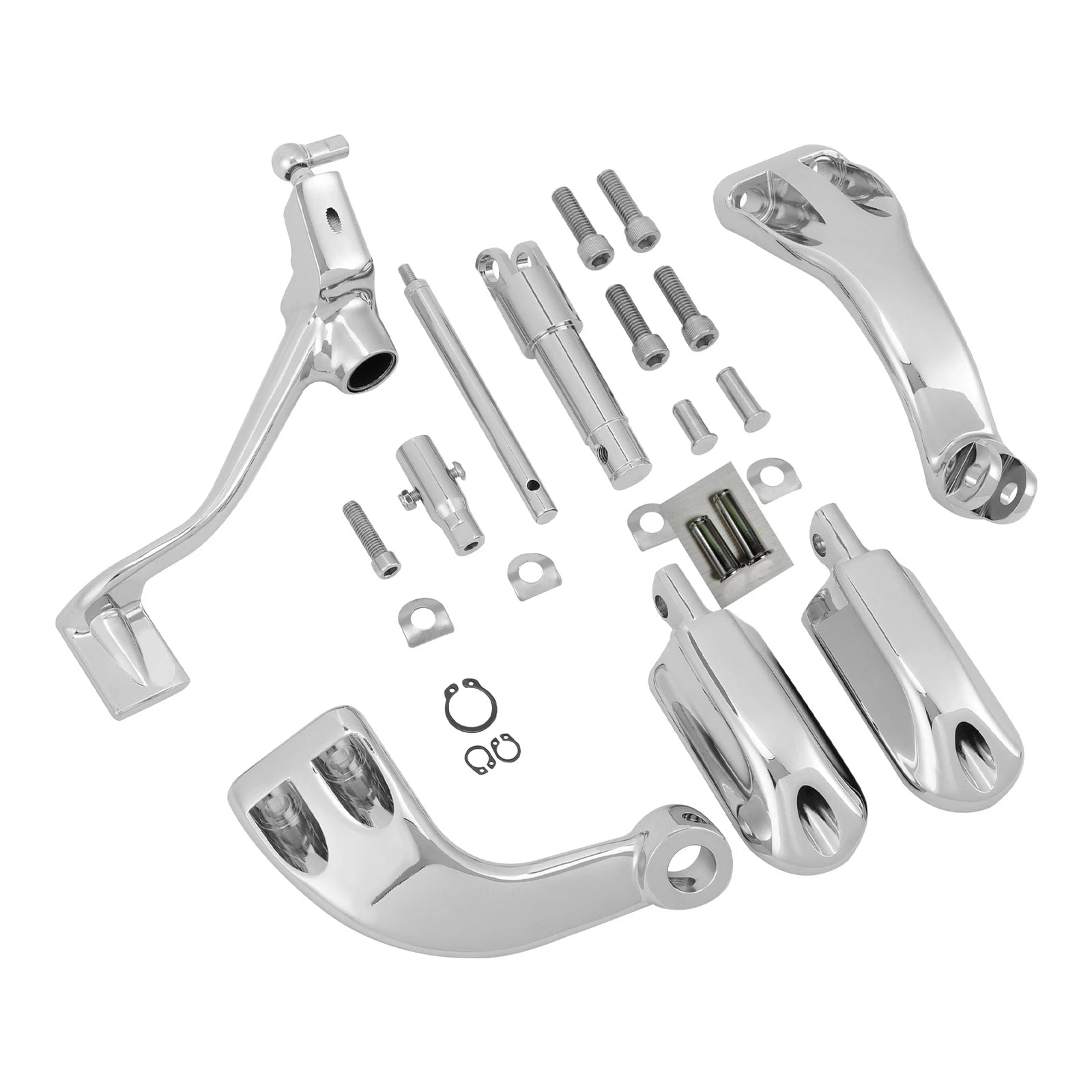 Chrome Mid Control Kit Foot Peg Lever for Harley Sportster 883 1200 (2014–2022)