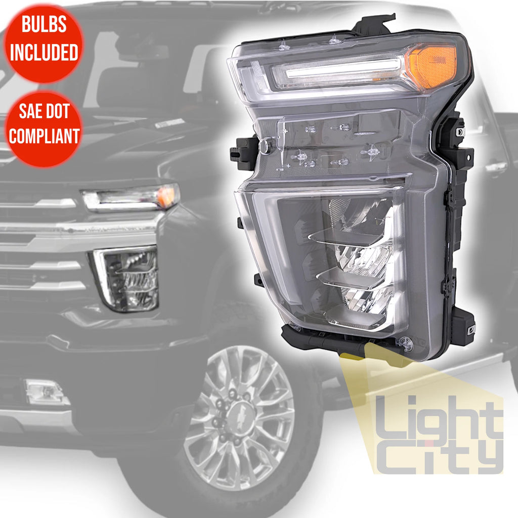 Driver Side LED Headlight Assembly for Chevy Silverado 2500HD 3500HD (2020–2023)