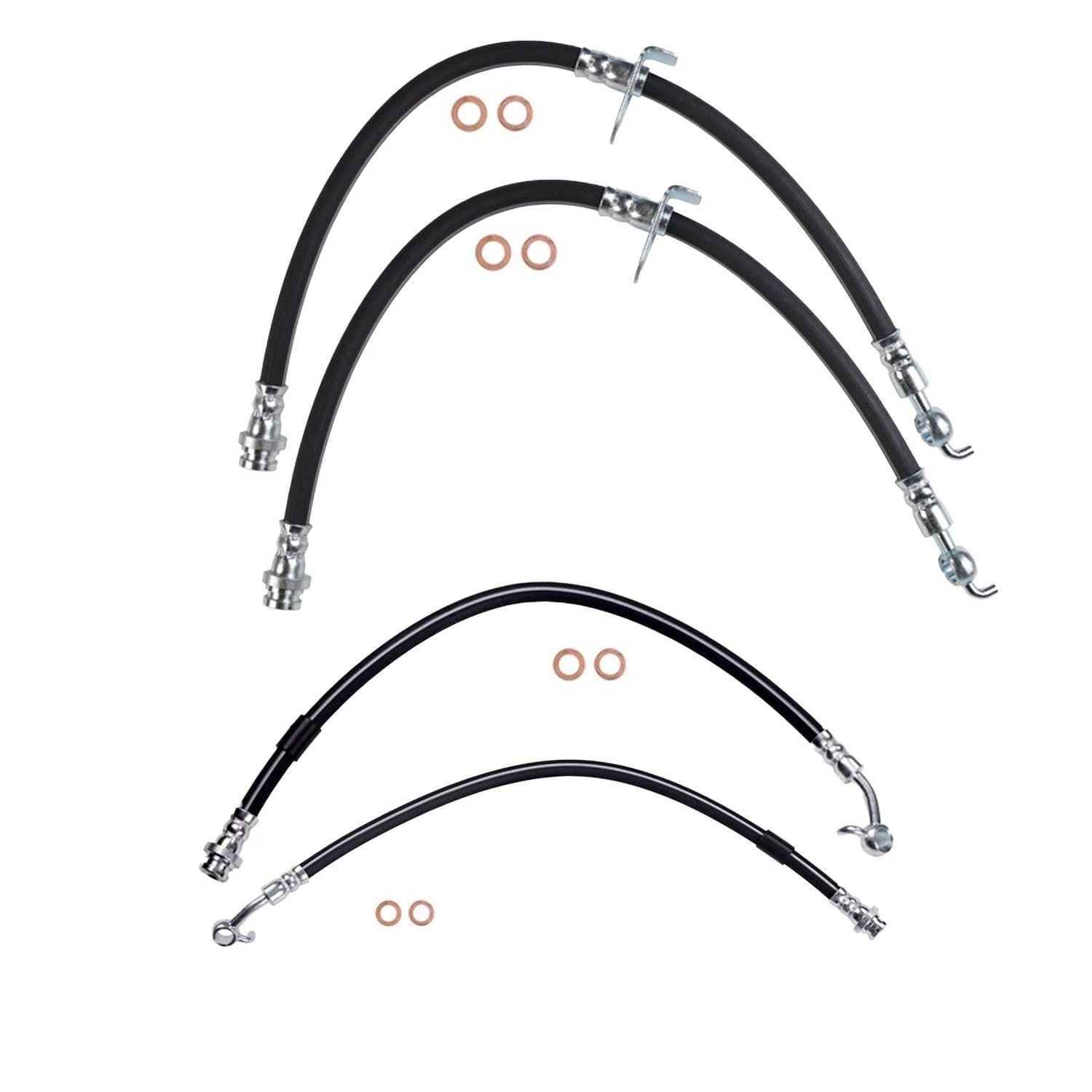 Sunsong 4X Brake Hydraulic Hose Kit for Ford Edge (2011–2014)