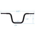 8" Black Fat Mini Ape Handlebar for Harley Road King (2014–2023)