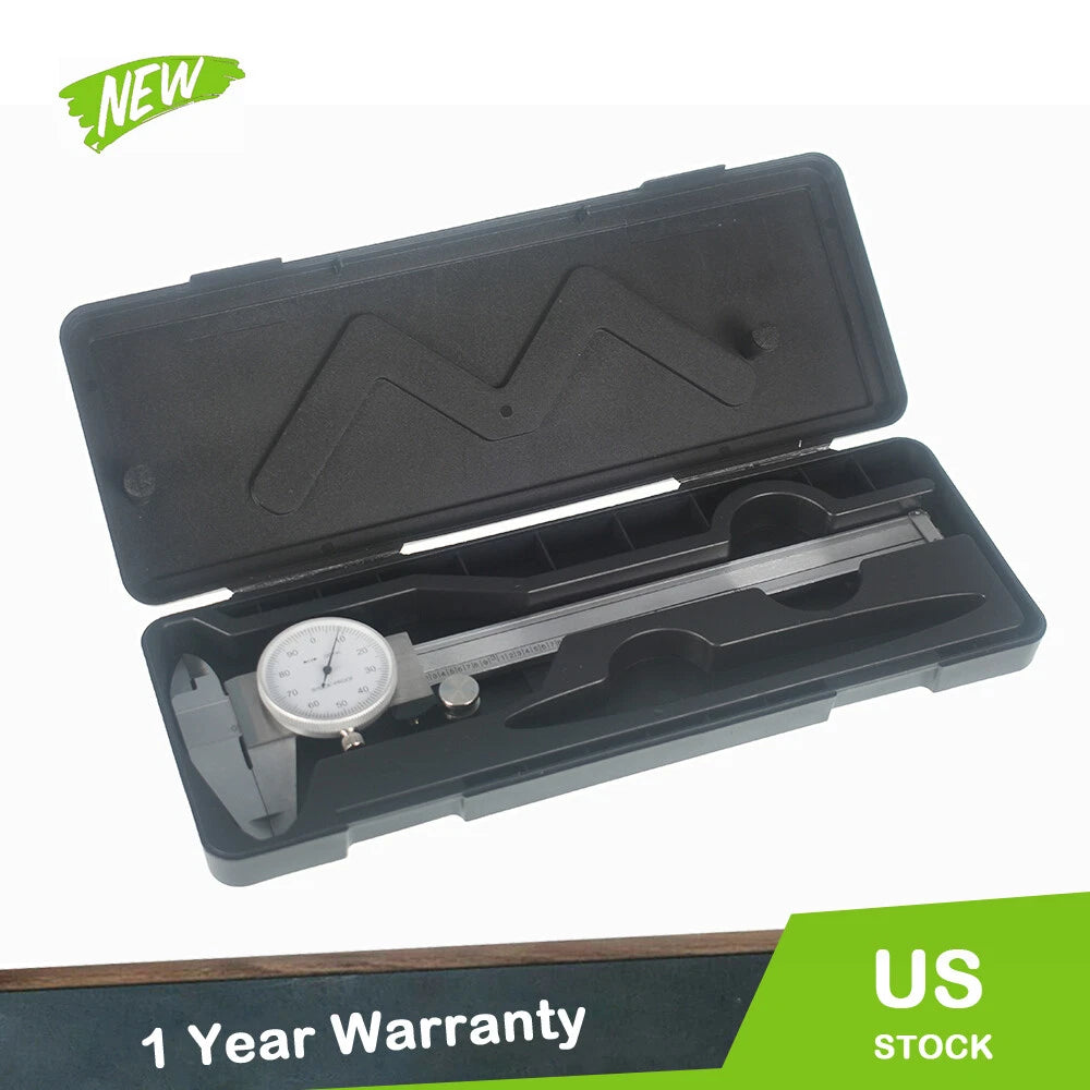 6" Dial Caliper for Precision Measurement with Case
