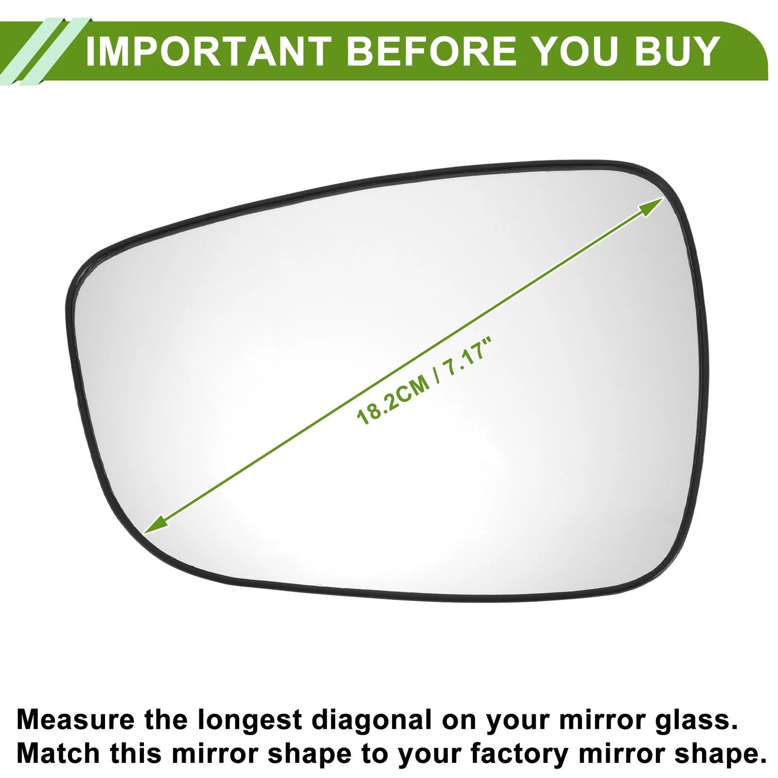 Left Side Mirror Glass Replacement for Hyundai I30 GD (2012–2017)