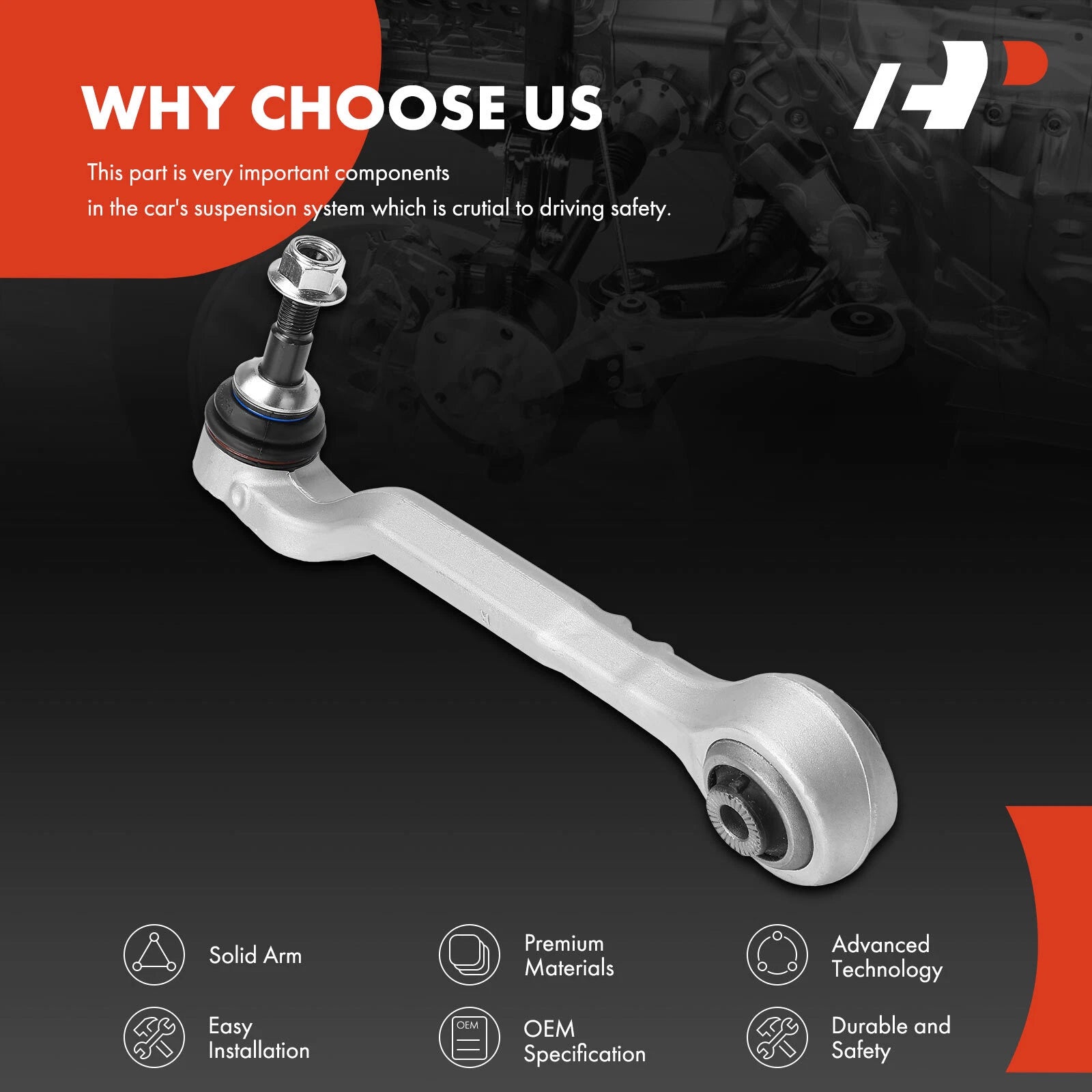 Front Right Lower Control Arm with Ball Joint for BMW
