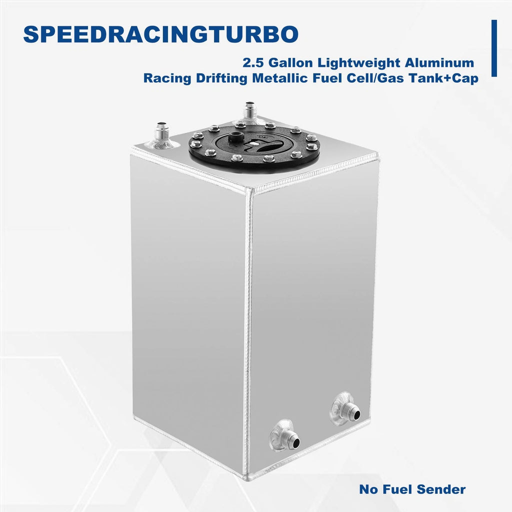 2.5 Gallon Aluminum Fuel Cell for Racing Drifting Vehicles (13x8x8 in.)