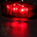 Set of 4 2.5" Red Lens Red Diode Universal Mount Side Marker Lights