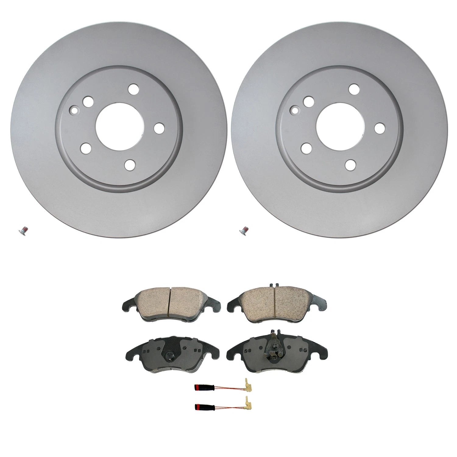 Front Rotors & Akebono Disc Brake Pads Kit for Mercedes W204 C300 C350 W212 E350 (2008–2015)