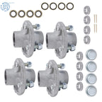 Set of 4 Galvanized Boat Trailer Hubs 4 Lug 1" (4 on 4 Bolt Circle)