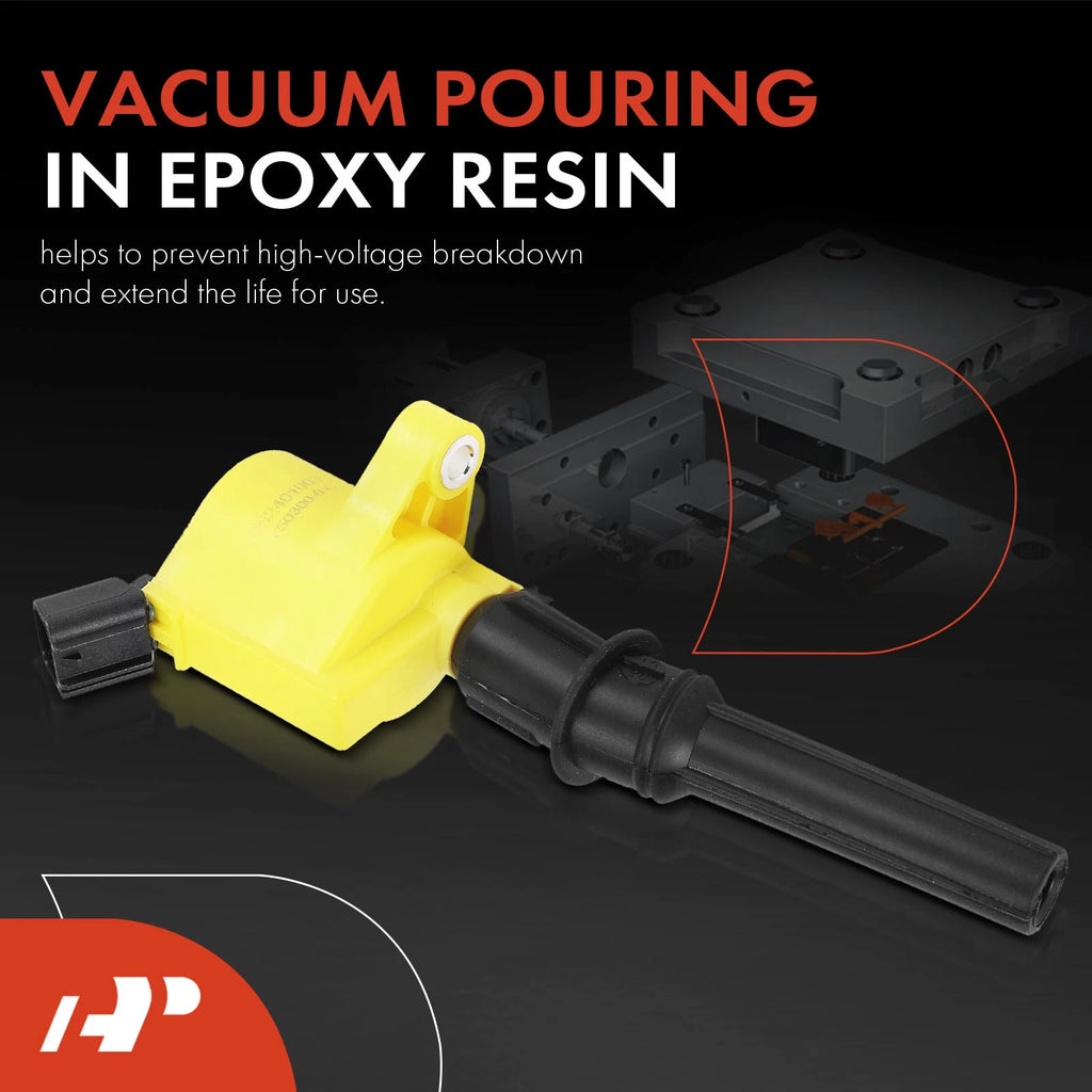 8x Yellow Ignition Coil for Ford F-150 F-250 Explorer Mustang (1997–2010)