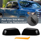 Set of 2 Rearview Mirror Cover Caps Gloss Black for Toyota Tundra Sequoia (2007–2022)