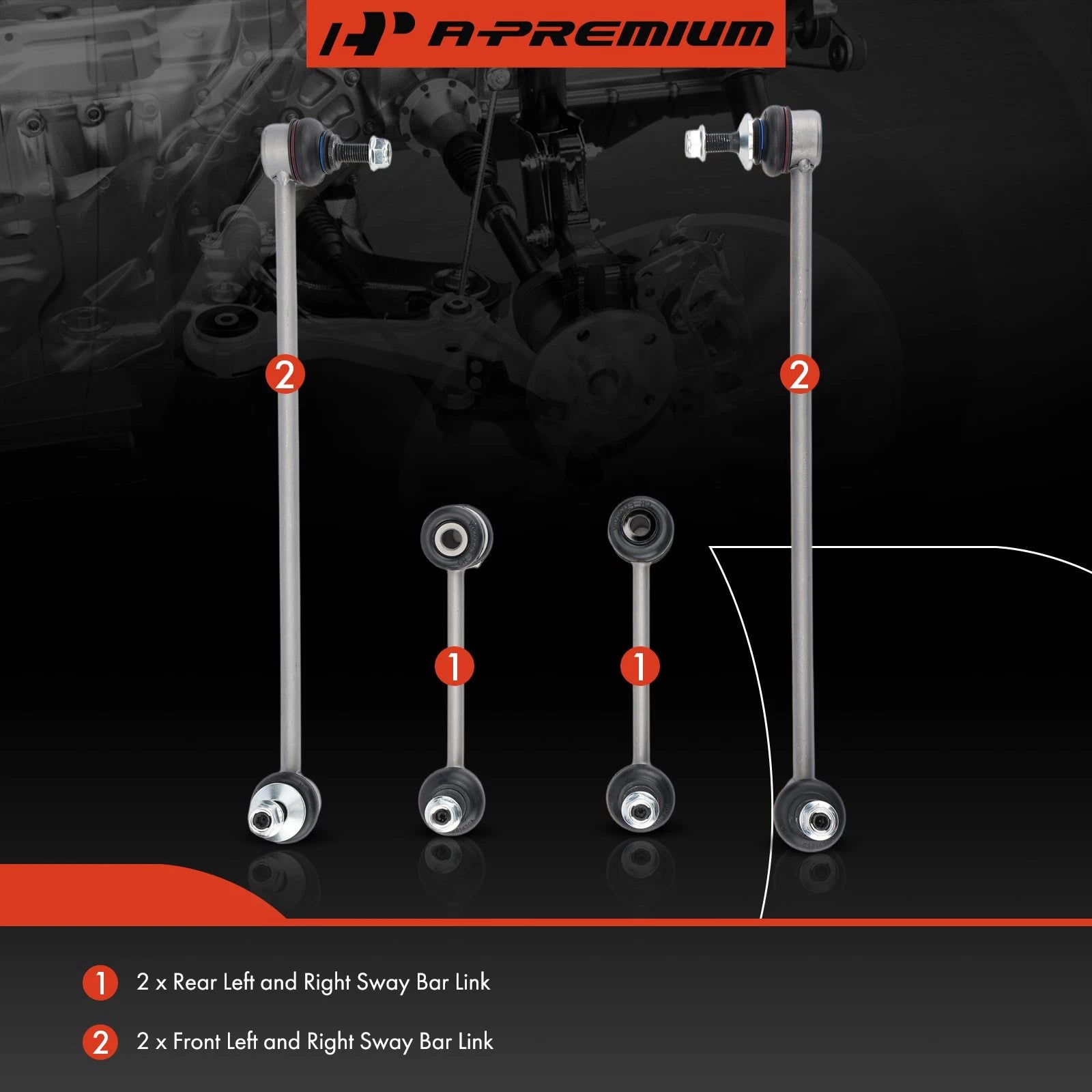 Set of 4 Suspension Stabilizer Bar Links for BMW M3 M4