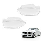 Set of 2 Headlight Lens Covers for BMW E81 E82 E87 E88 1M (2003–2011) 63117181290