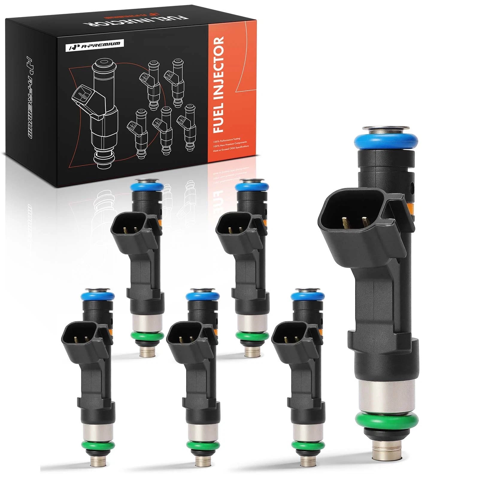 6x Fuel Injector for Jeep Wrangler (2007–2011)