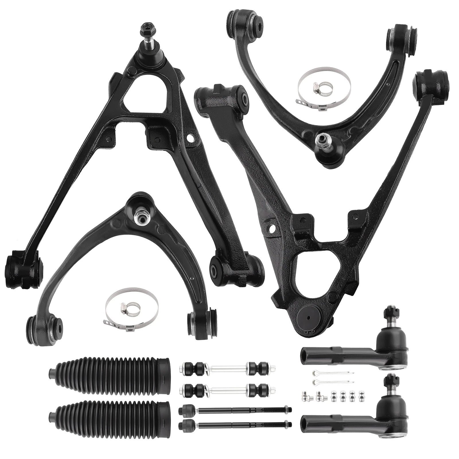 12x Front Upper Lower Control Arm Kit for Chevy Silverado/Sierra (2007–2013)