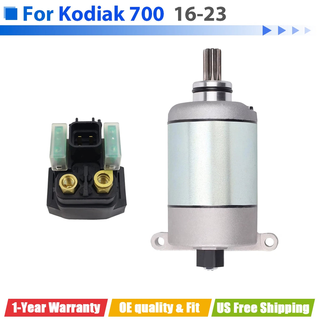 Starter for Yamaha Kodiak 700 (2016–2023) with Relay