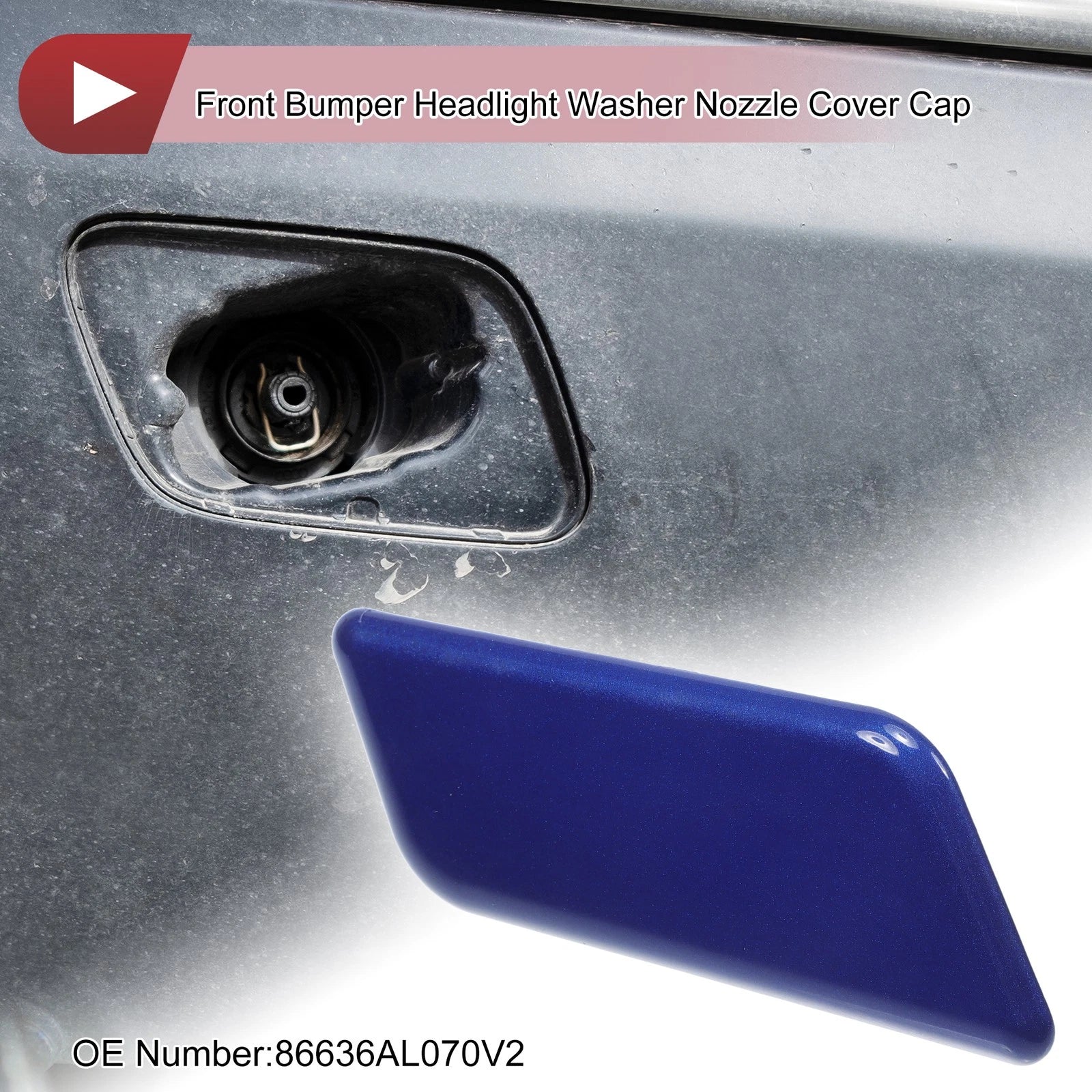 Front Right Washer Nozzle Cover Cap for Subaru Outback (2015–2017) Blue